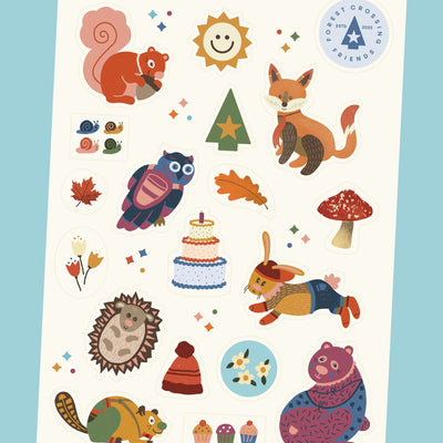 Forest Crossing Friends Stickers & Sheets