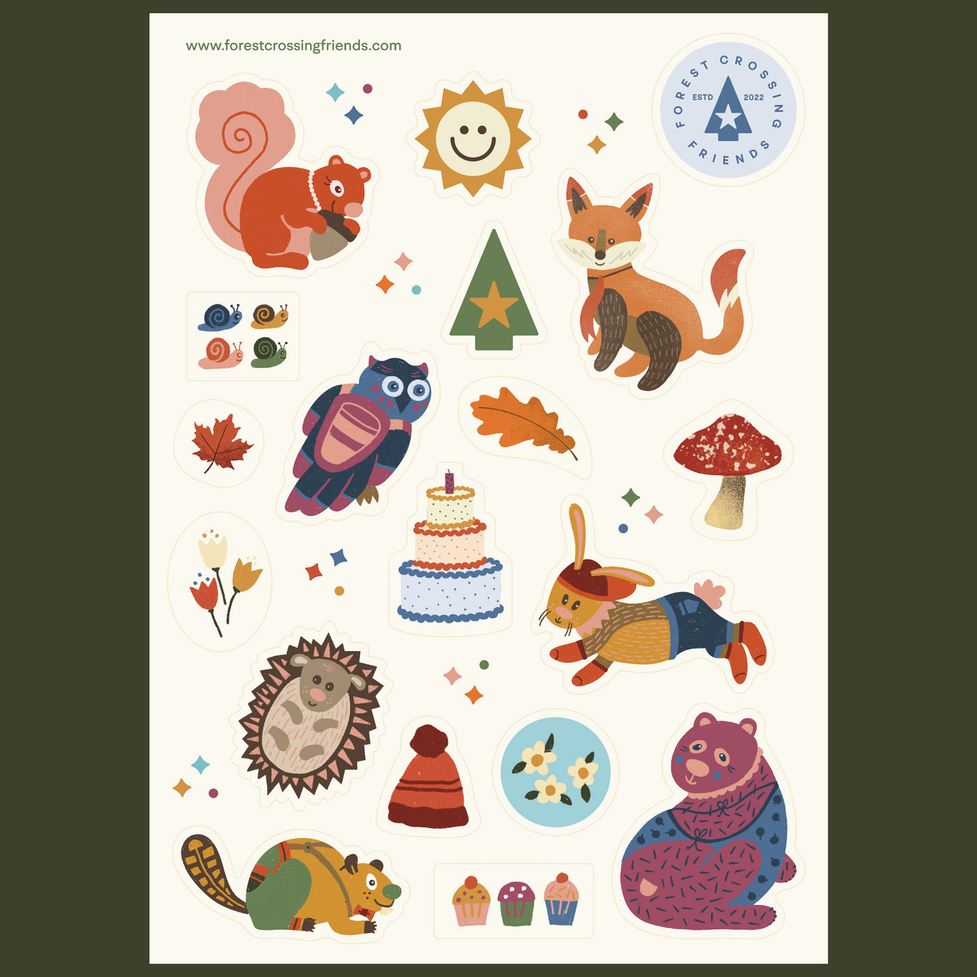 Forest Crossing Friends Stickers & Sheets